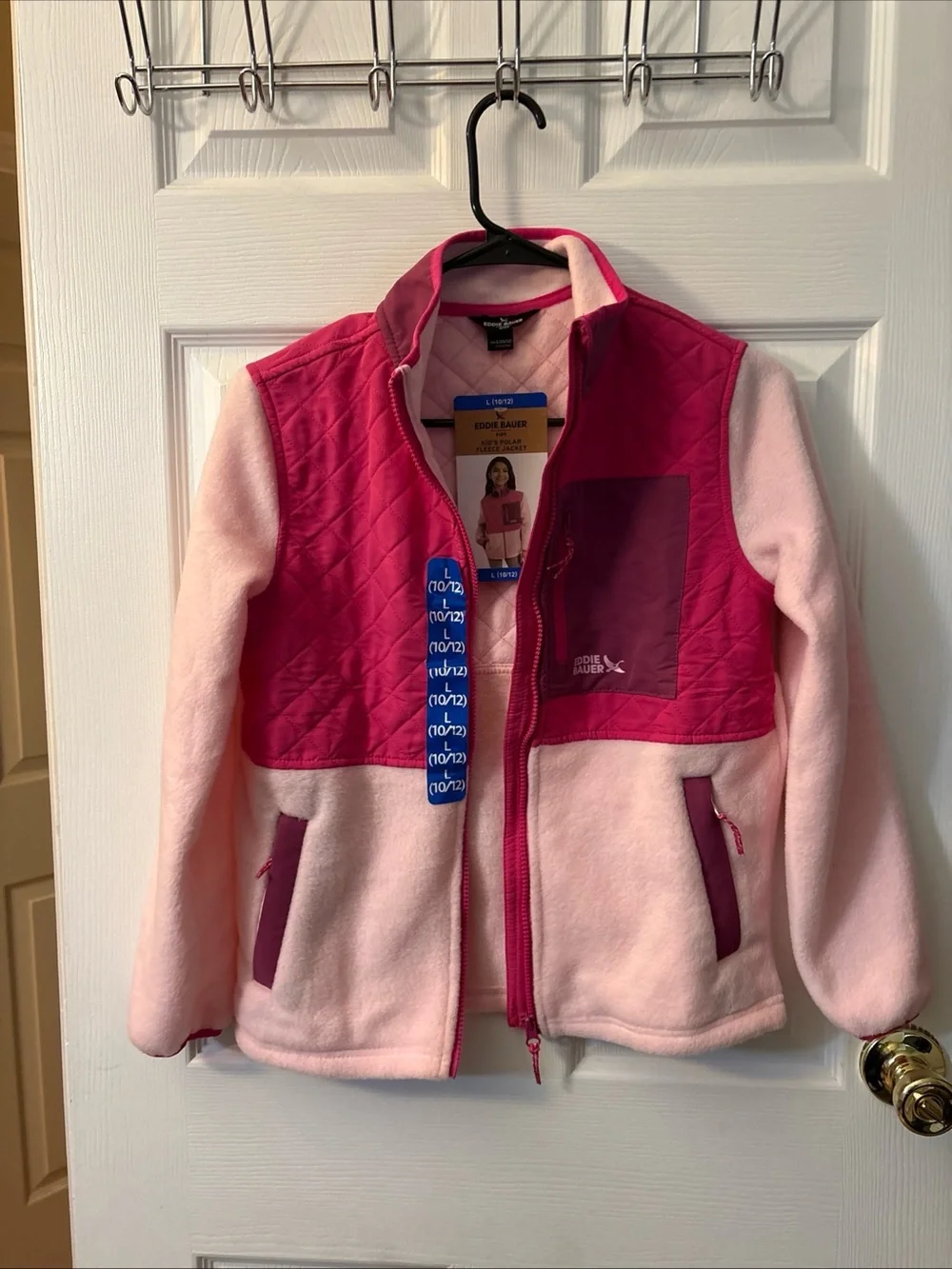 Eddie Bauer Girls Pink Two-Tone Fleece Jacket